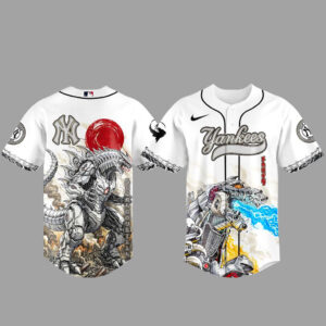 New York Yankees x MechaGodzilla Monster Baseball Jersey
