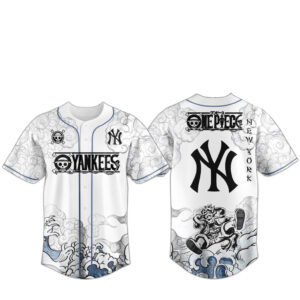New York Yankees x One Piece 2026 Luffy The Gear 5 Baseball Jersey