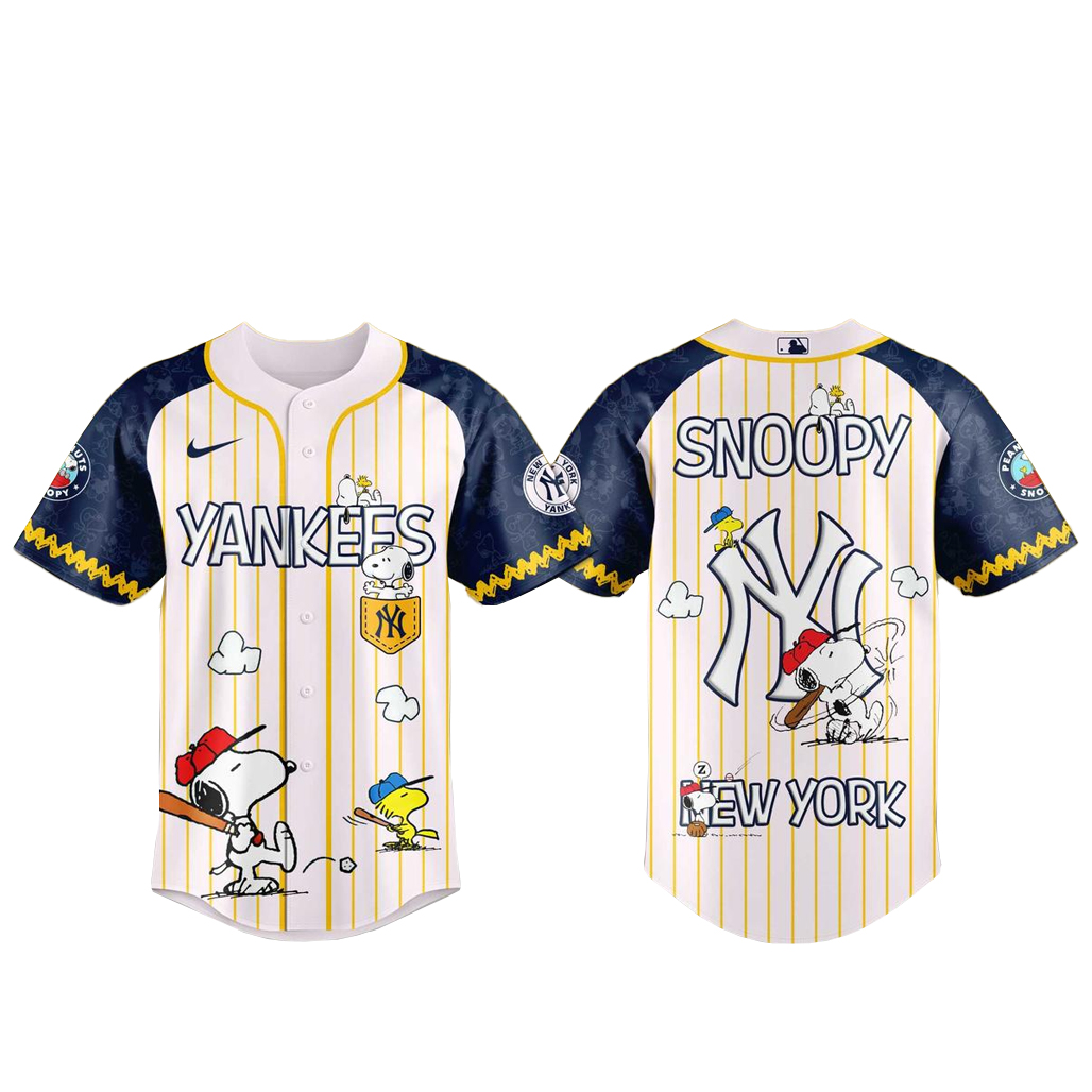New York Yankees x Peanuts Night 2026 Snoopy Baseball Jersey 1 New York Yankees x Peanuts Night 2026 Snoopy Baseball Jersey