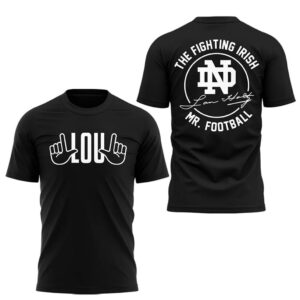 Notre Dame Fighting Irish Remembering The Life And Legacy Of Lou Holtz 2026 T-Shirt