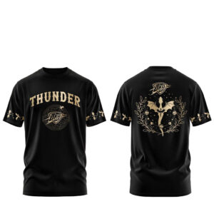 Oklahoma City Thunder x Fourth Wings Night 2026 All Dark T-Shirt