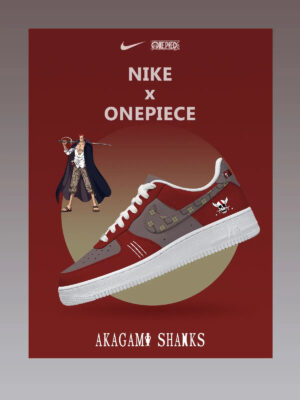 One Piece Akagami Shanks Air Force 1 Shoes Sneakers
