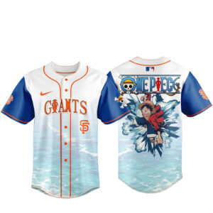 One Piece Anime x San Francisco Giants Monkey D. Luffy Baseball Jersey