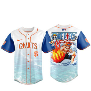 One Piece Anime x San Francisco Giants Portgas D. Ace Baseball Jersey