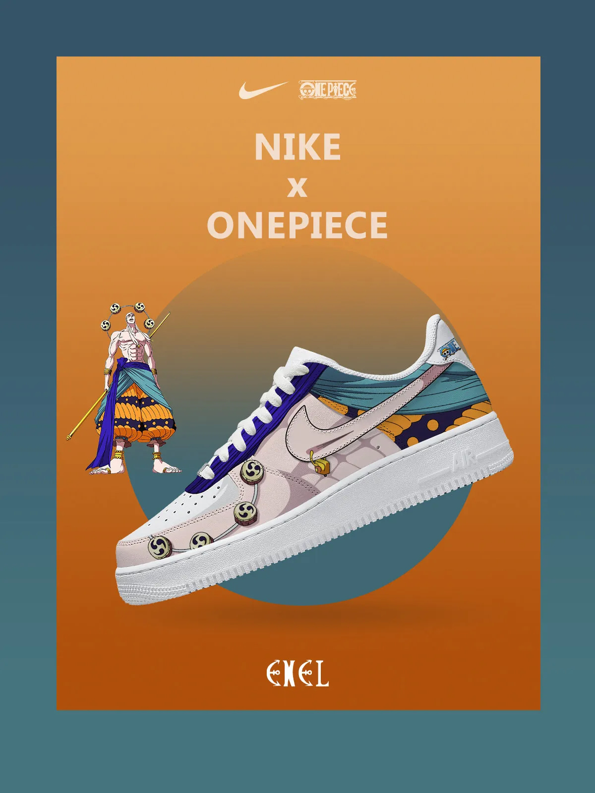 One Piece Enel Air Force 1 Shoes Sneakers 1 One Piece Enel Air Force 1 Shoes Sneakers