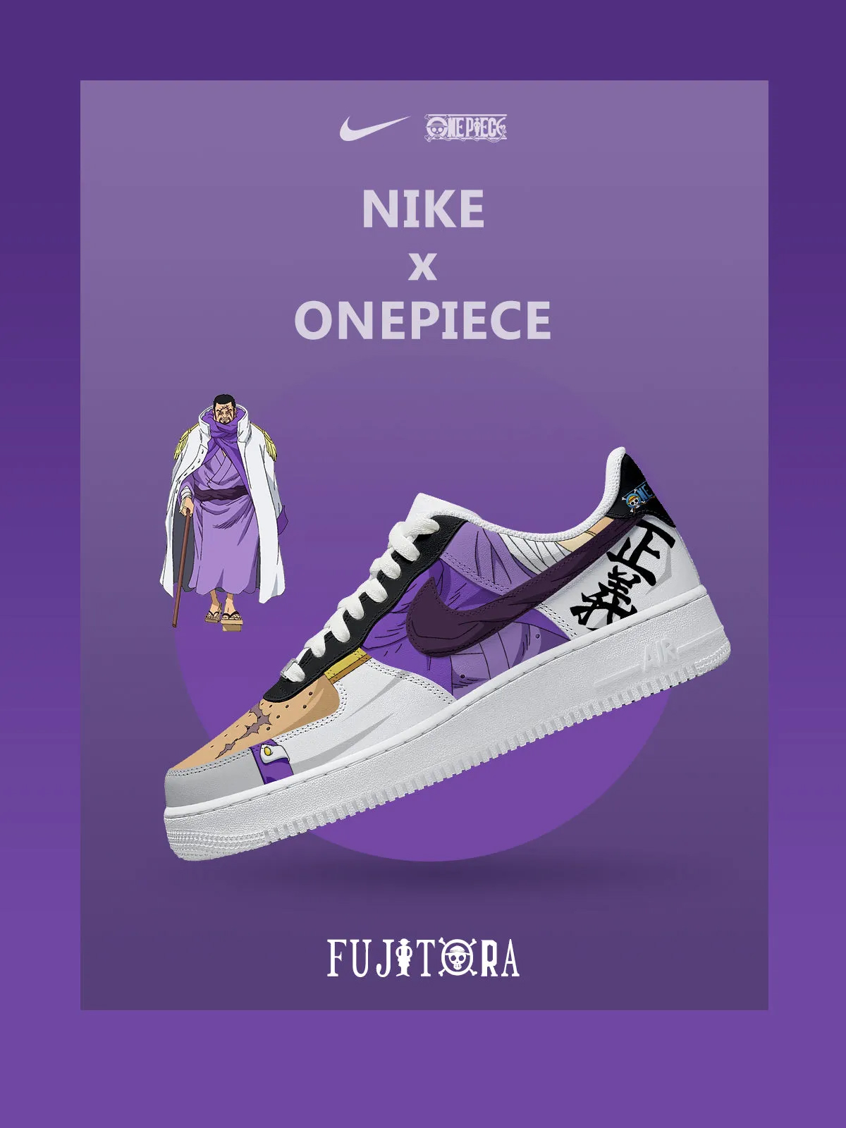 One Piece Fujitora Air Force 1 Shoes Sneakers 1 One Piece Fujitora Air Force 1 Shoes Sneakers