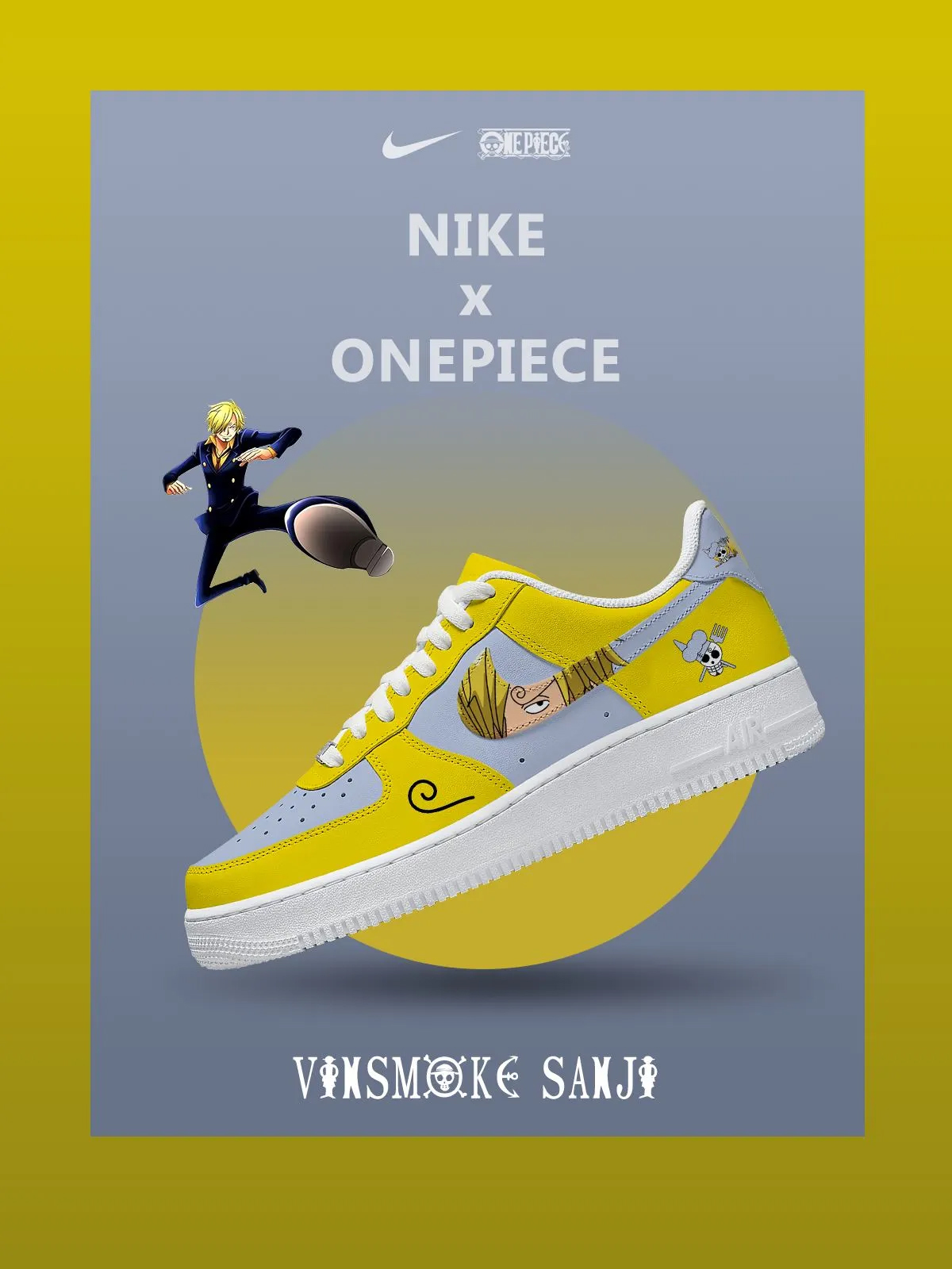 One Piece Vinsmoke Sanji Air Force 1 Shoes Sneakers 1 One Piece Vinsmoke Sanji Air Force 1 Shoes Sneakers