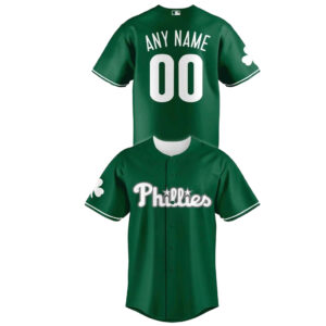 Philadelphia Phillies 2026 St Patrick’s Day Personalized Baseball Jersey