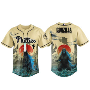 Philadelphia Phillies x Godzilla King of The Monsters Baseball Jersey