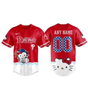 Philadelphia Phillies x Hello Kitty Night Custom Name and Number Baseball Jersey