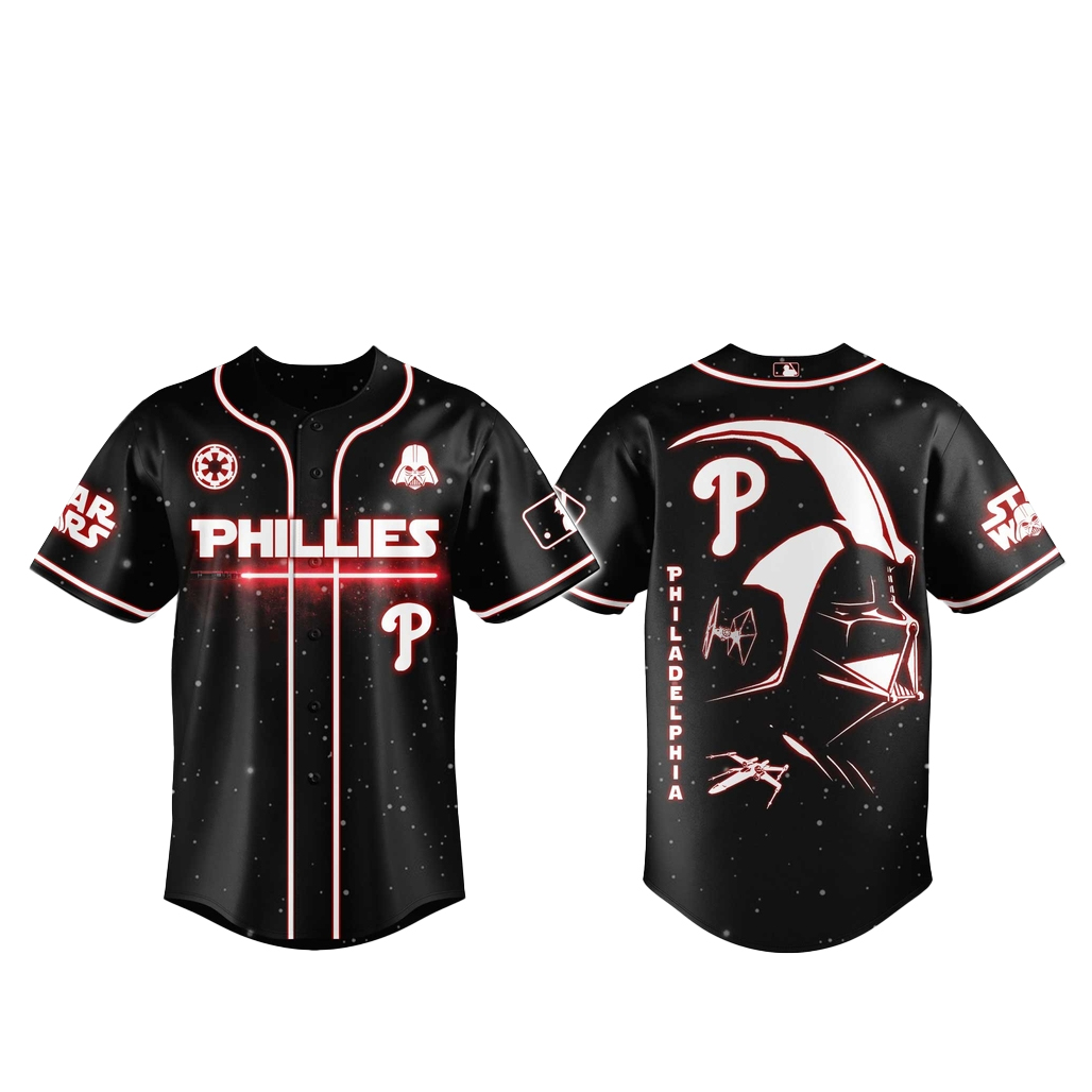 Philadelphia Phillies x Star Wars Darth Vader 2026 Baseball Jersey 1 Philadelphia Phillies x Star Wars Darth Vader 2026 Baseball Jersey