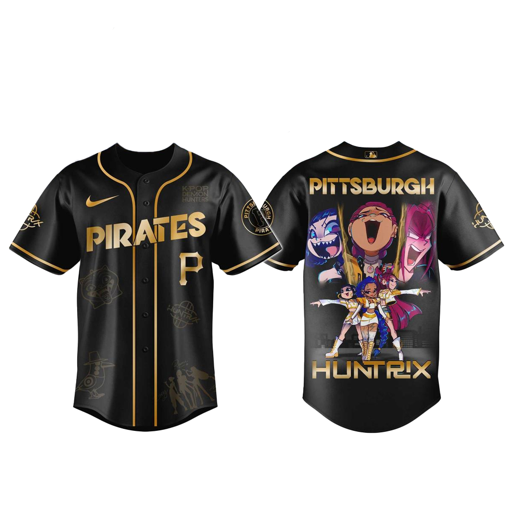 Pittsburgh Pirates x Kpop Demon Hunter Golden 2026 Baseball Jersey 1 Pittsburgh Pirates x Kpop Demon Hunter Golden 2026 Baseball Jersey