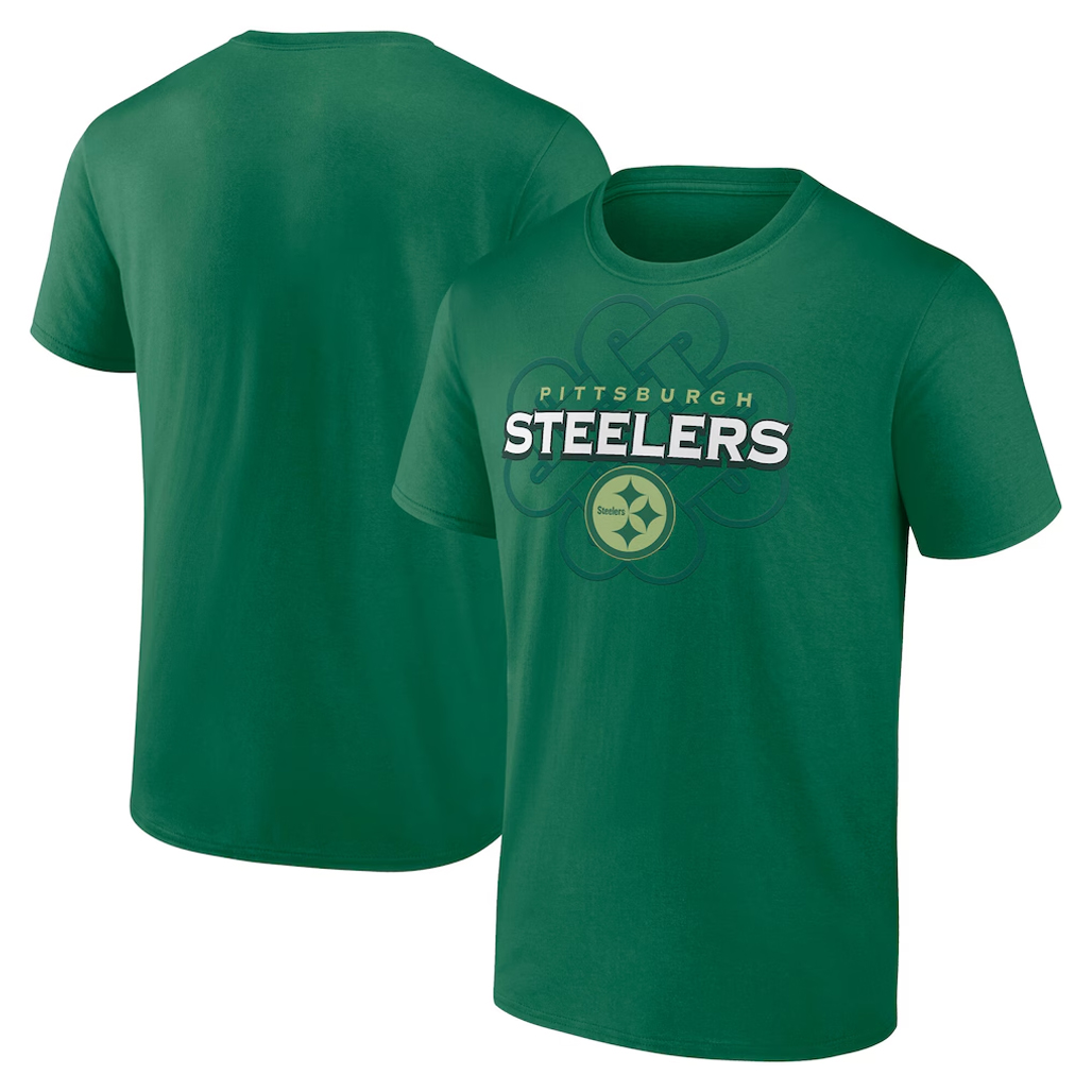 Pittsburgh Steelers Green Celtic Luck T-Shirt 1 Pittsburgh Steelers Green Celtic Luck T-Shirt