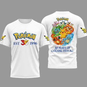Pokémon 30th Anniversary Catching Them All T-Shirt