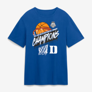 Royal Duke Blue Devils 2026 ACC Men's Basketball Tournament Champions T-Shirt