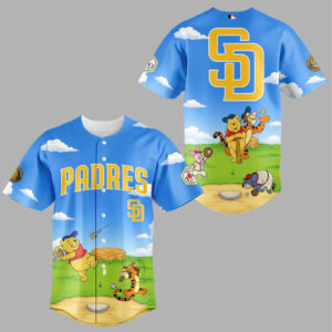 San Diego Padres Winnie Pooh 100 Year Anniversary Day 2026 Baseball Jersey