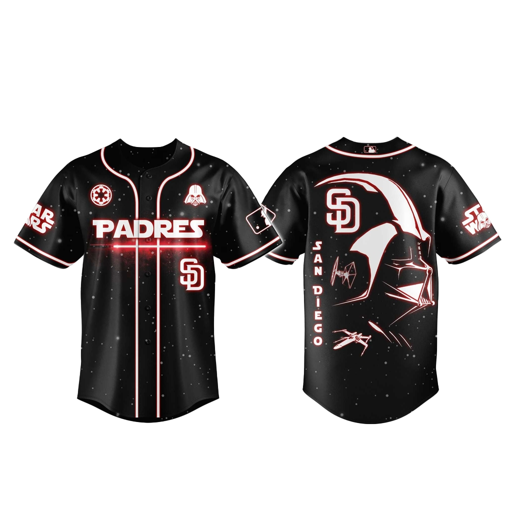 San Diego Padres x Star Wars Darth Vader 2026 Baseball Jersey 1 San Diego Padres x Star Wars Darth Vader 2026 Baseball Jersey