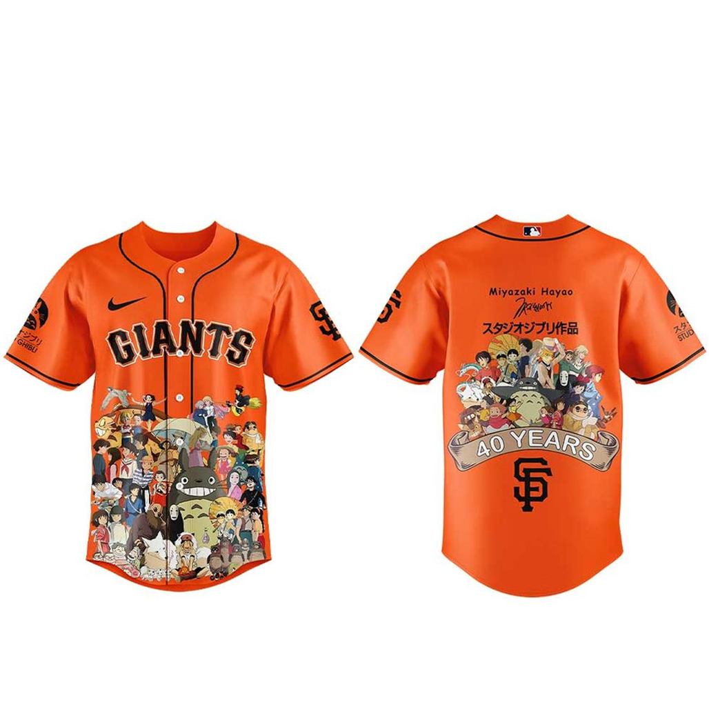 San Francisco Giants Studio Ghibli 40th Anniversary 2026 Baseball Jersey 1 San Francisco Giants Studio Ghibli 40th Anniversary 2026 Baseball Jersey