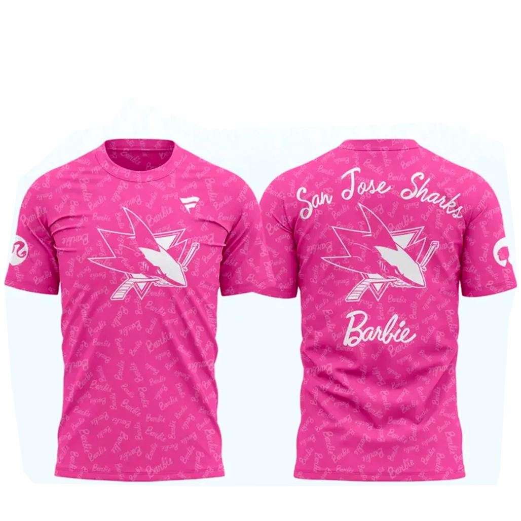 San Jose Sharks x Barbie Game Day Shirt 1 San Jose Sharks x Barbie Game Day T-Shirt