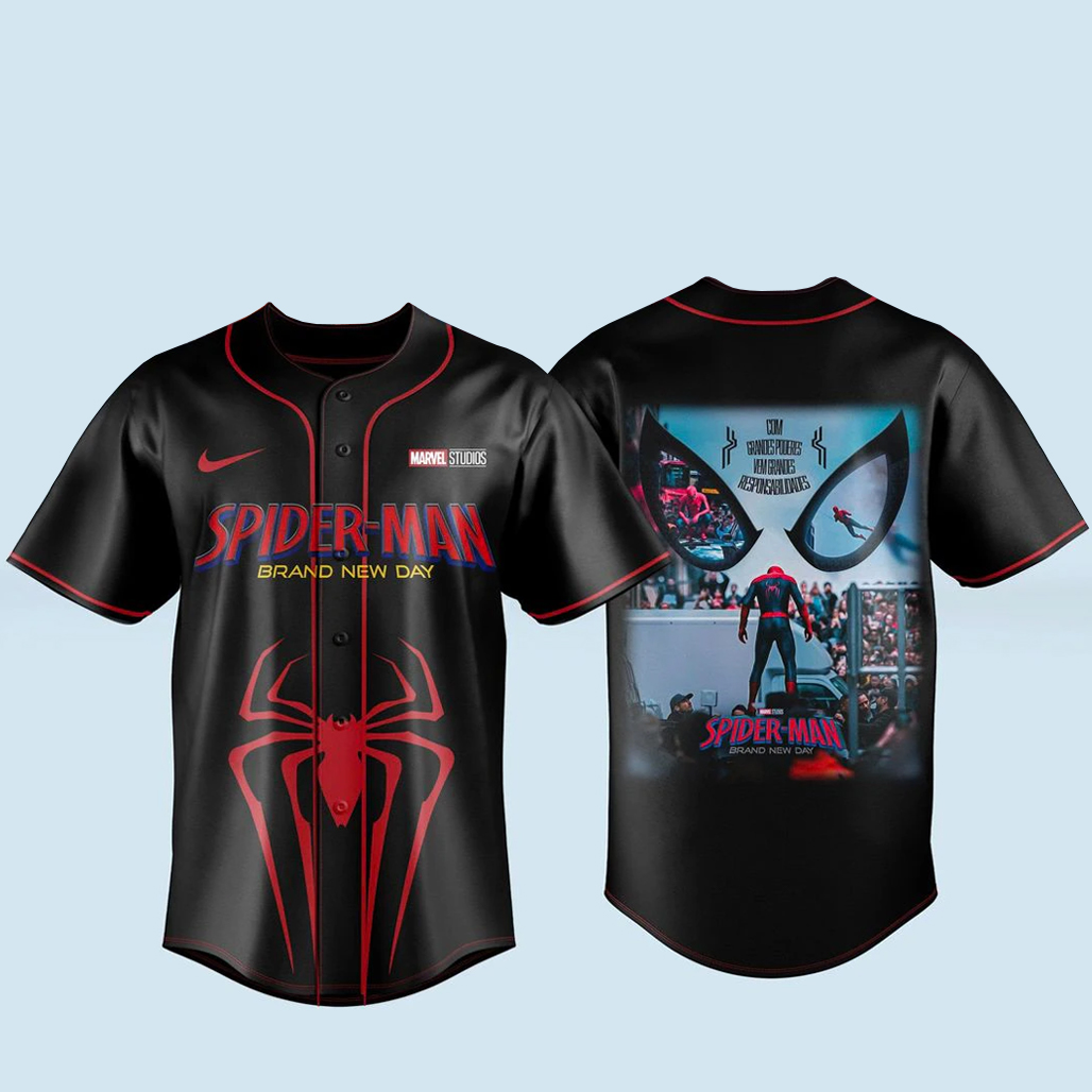 Spider Man Brand New Day 2026 Baseball Jersey 1 Spider Man Brand New Day 2026 Baseball Jersey