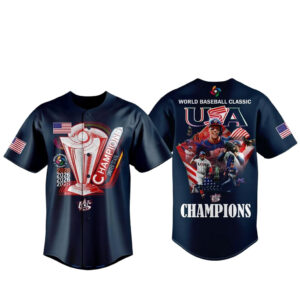 Team USA 2026 World Baseball Classic Champions Navy Baseball Jersey
