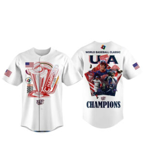 Team USA 2026 World Baseball Classic Champions White Baseball Jersey