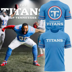 Tennessee Titans New Logo The Shield Uniform Blue T-Shirt