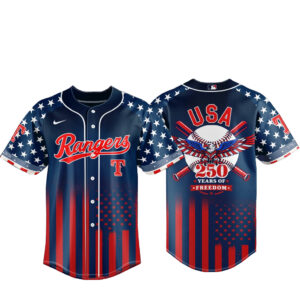Texas Rangers 250th Anniversary of The United States 2026 Navy Baseball Jersey
