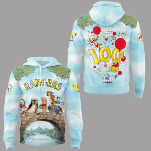 Texas Rangers Winnie Pooh 100th Anniversary 2026 Hoodie