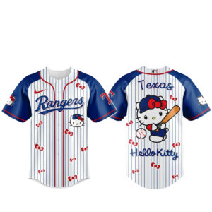 Texas Rangers x Hello Kitty 2026 And Sanrio World Baseball Jersey