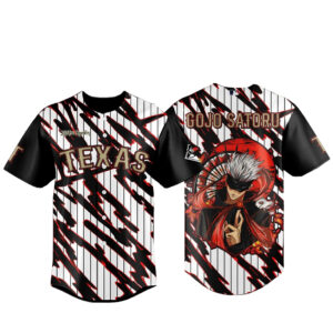 Texas Rangers x Jujutsu Kaisen Night 2026 Gojo Satoru Version 2 Baseball Jersey
