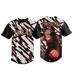 Texas Rangers x Jujutsu Kaisen Night 2026 Itadori Version 2 Baseball Jersey