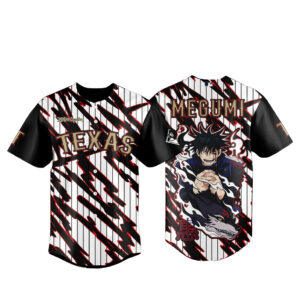 Texas Rangers x Jujutsu Kaisen Night 2026 Megumi Baseball Jersey
