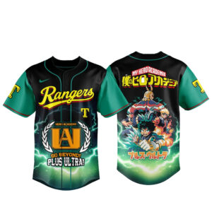Texas Rangers x My Hero Academia Night 2026 Go Beyond Plus Ultra Baseball Jersey