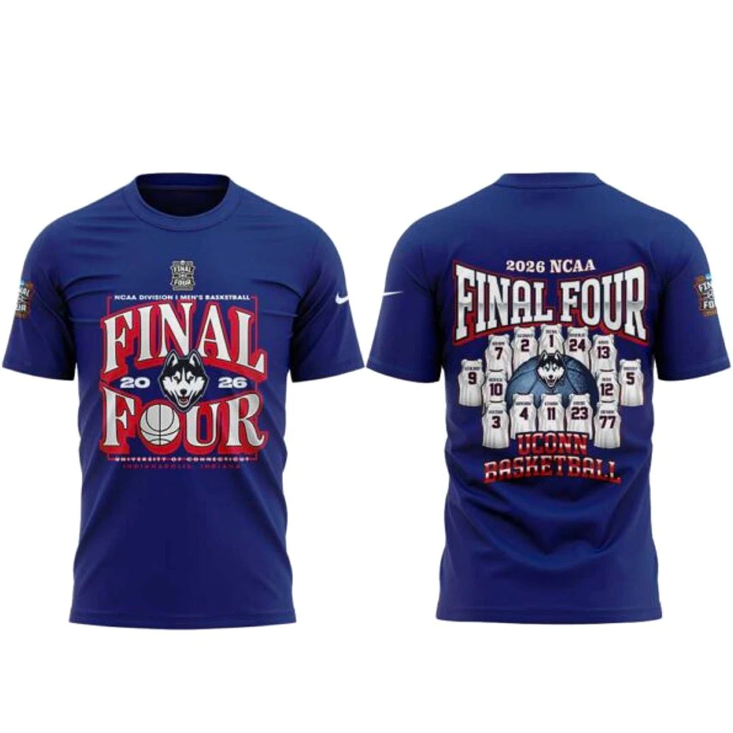 UConn Huskies 2026 NCAA Men’s Basketball East Regional Champs Shirt 1 UConn Huskies 2026 NCAA Men’s Basketball East Regional Champs T-Shirt