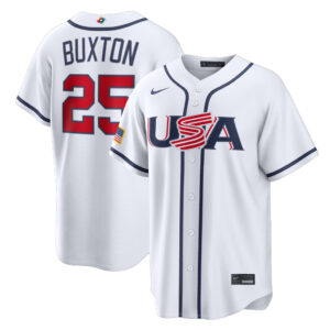 USA Baseball Byron Buxton White 2026 World Baseball Classic Home Stadium Baseball Jersey