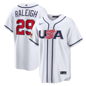 USA Baseball Cal Raleigh White 2026 World Baseball Classic Home Stadium Baseball Jersey