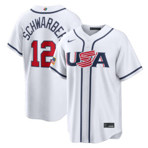 USA Baseball Kyle Schwarber White 2026 World Baseball Classic Home Stadium Baseball Jersey