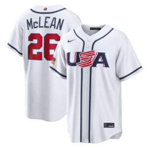 USA Baseball Nolan McLean White 2026 World Baseball Classic Home Stadium Baseball Jersey