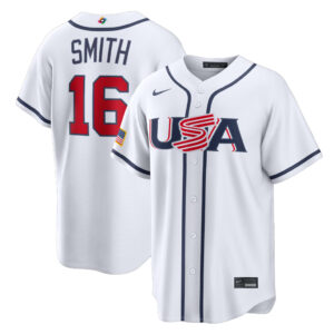 USA Baseball Will Smith White 2026 World Baseball Classic Home Stadium Baseball Jersey