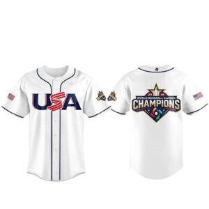 USA Baseball World Baseball Classic 2026 Champions White Baseball Jersey