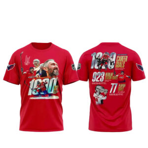 Washington Capitals Alex Ovechkin 1000 Career Goals Milestone T-Shirt