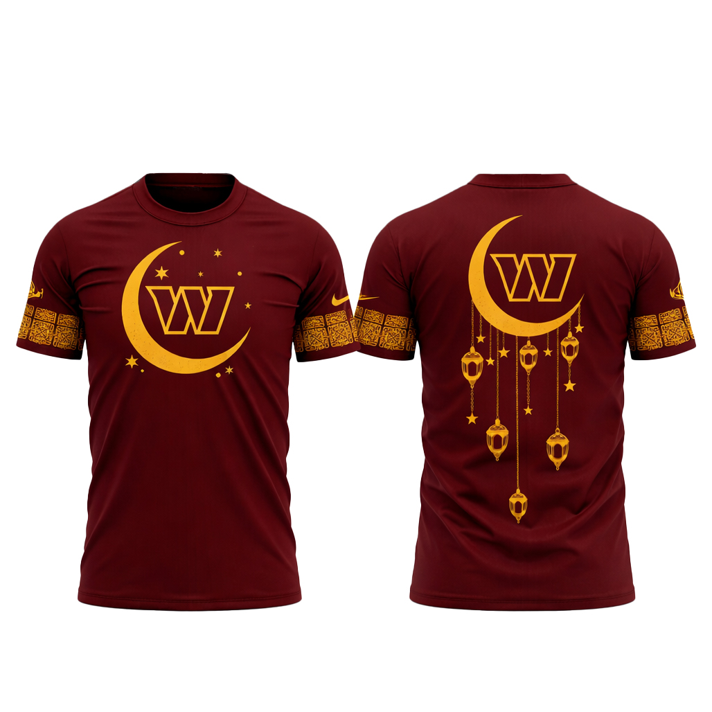 Washington Commanders 2026 Eid Mubarak To All Those Who Celebrate Shirt 1 Washington Commanders 2026 Eid Mubarak To All Those Who Celebrate T-Shirt