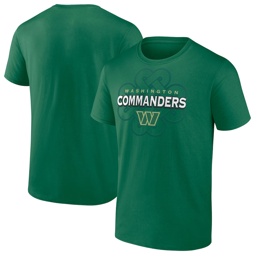 Washington Commanders Green Celtic Luck T-Shirt 1 Washington Commanders Green Celtic Luck T-Shirt
