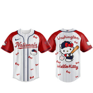 Washington Nationals x Hello Kitty 2026 And Sanrio World Baseball Jersey