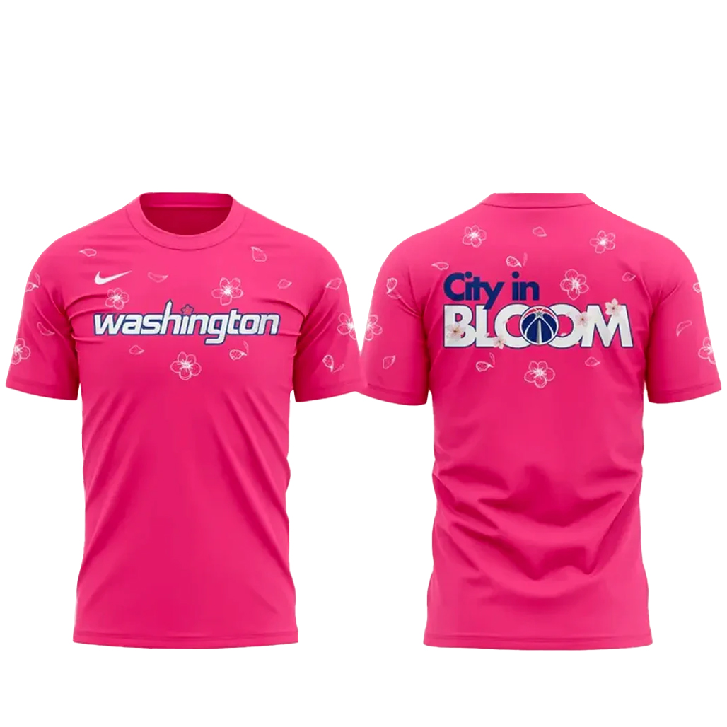 Washington Wizards In Bloom Uniform Season 2026-27 Shirt Version 2 1 Washington Wizards In Bloom Uniform Season 2026-27 T-Shirt Version 2