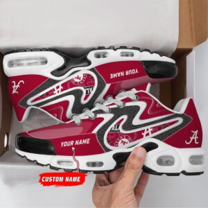 Alabama Crimson Tide Personalized Name Team Checkmark Logo Mix Colors Stitch Line Air Max Shoes Air Cushion Sneakers