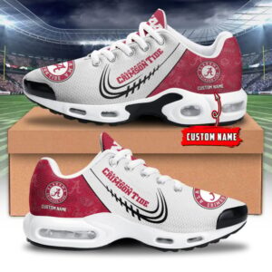 Alabama Crimson Tide Personalized Name Team Logo Mix Colors Stitch Line Air Max Shoes Air Cushion Sneakers