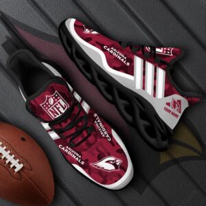 Arizona Cardinals Black Max Soul Shoes 2025 Versions Custom Name 430
