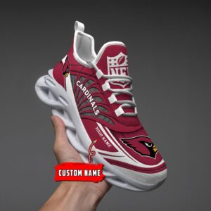 Arizona Cardinals Black Max Soul Shoes 2025 Versions Custom Name 637